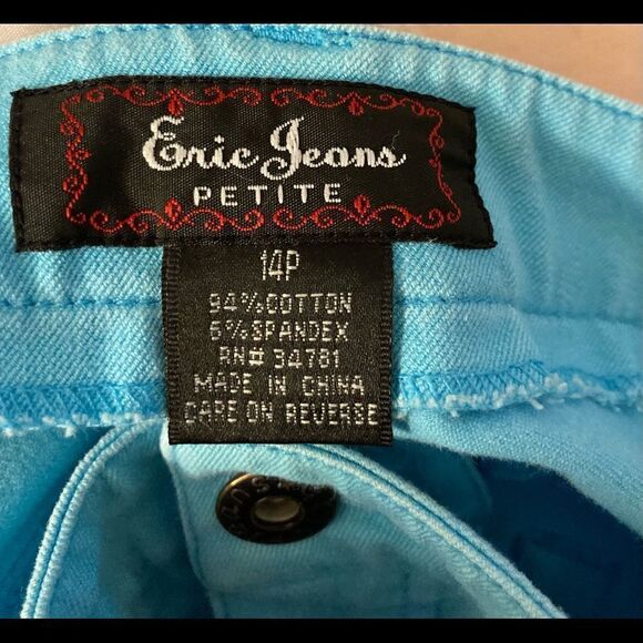 TURQUOISE ERIC JEANS SZ 14P - Picture 3 of 7